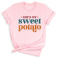 Thanksgiving Matching Couple Shirt – She’s My Sweet Potato I Yam Tee