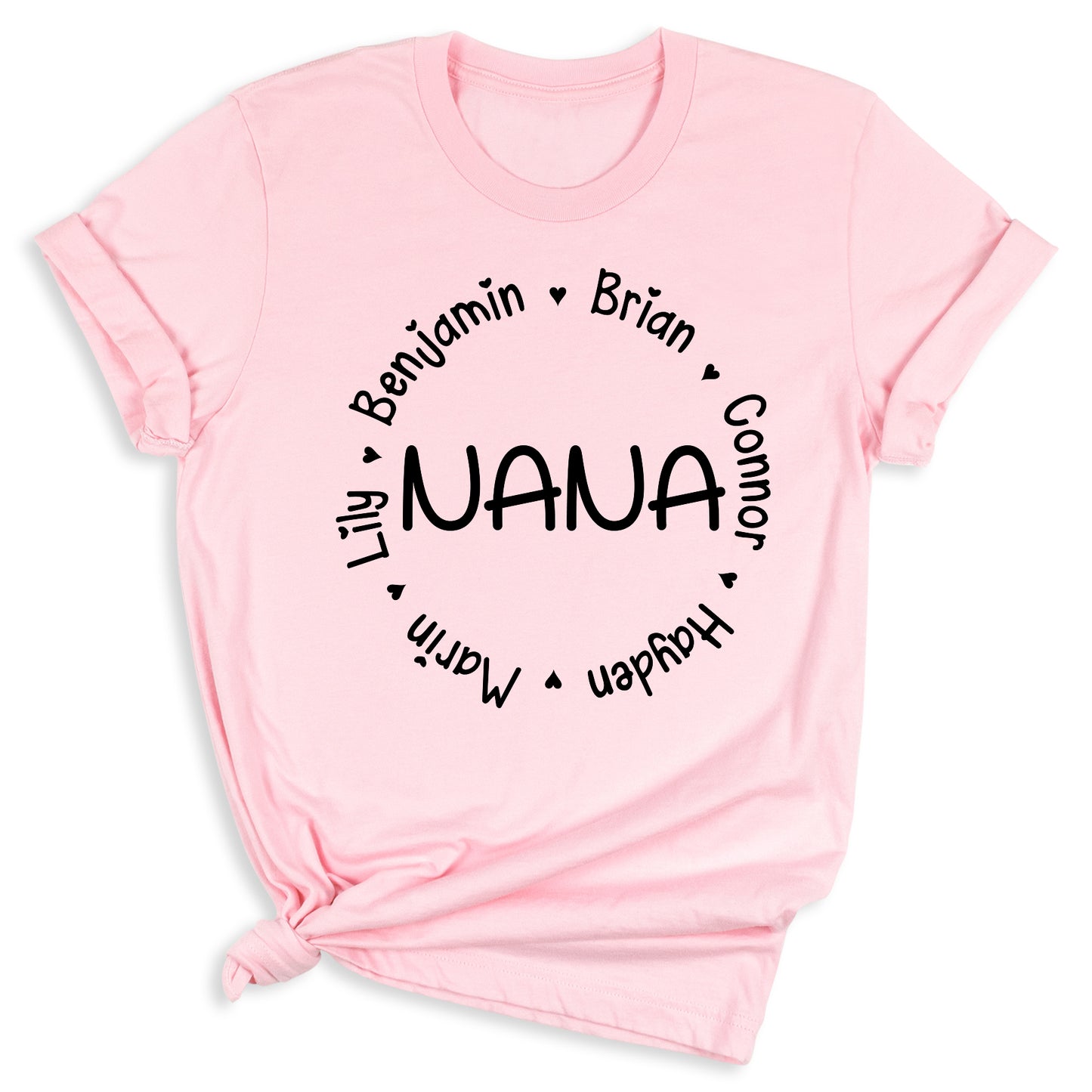Personalized Nana Papa Shirt with Kids Names Custom Mama & Dada Gift
