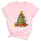 Christmas Books Tree Shirt – Book Lover Holiday Tee, Reading Xmas Top for Teachers, Students & Librarians