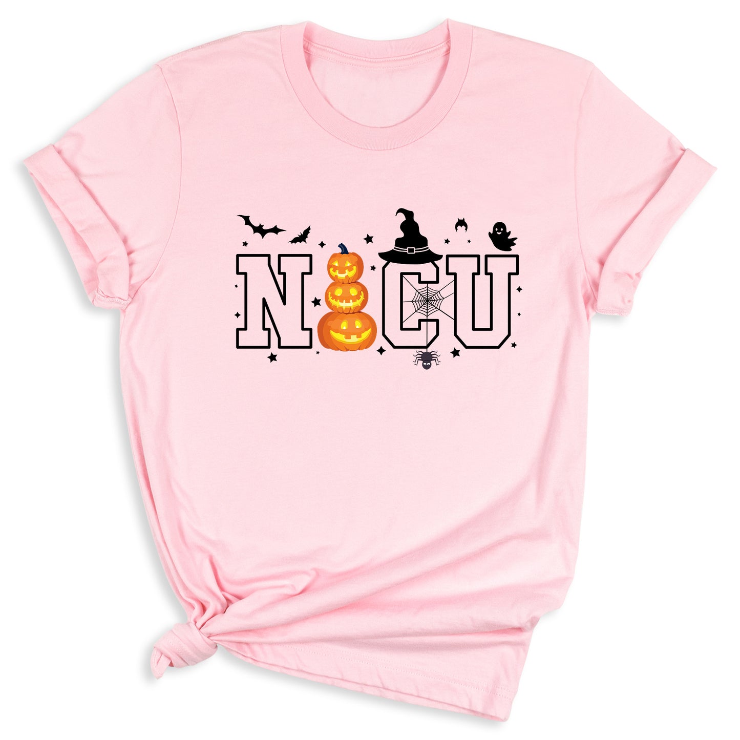 Halloween NICU Nurse T-Shirt – Pumpkin Face Spooky Season Tee, Funny Halloween Shirt for Nurses