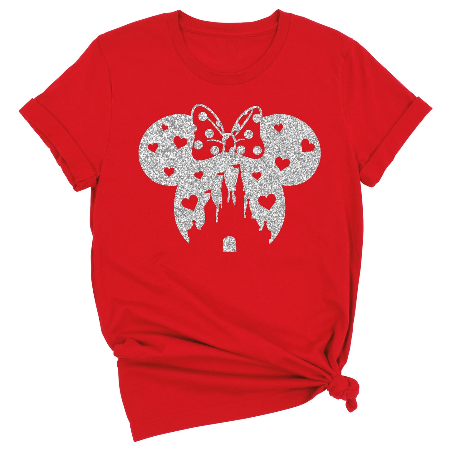 Glitter Mickey Minnie Couple Shirt – Disney Valentine Family Tee