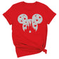 Glitter Mickey Minnie Couple Shirt – Disney Valentine Family Tee