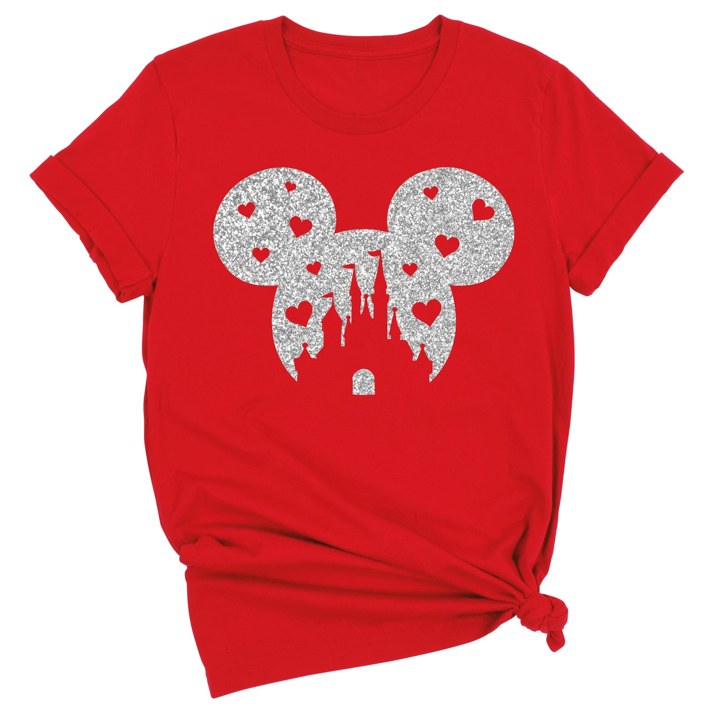 Glitter Mickey Minnie Couple Shirt – Disney Valentine Family Tee