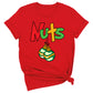 Christmas Chest Nuts Couple Shirts – Funny Matching Holiday Tees for Men & Women, Sarcastic Xmas Party Outfit, Boyfriend Girlfriend Gift