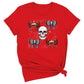 Halloween Skeleton Shirt with Bow – Halloween Party Tee for Girls