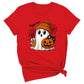 Halloween Ghost and Drink T-Shirt – Pumpkin & Spooky Season Tee