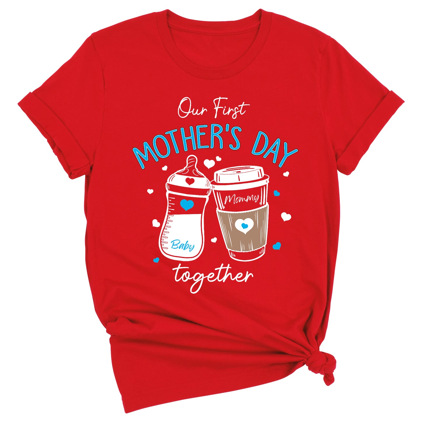 Custom Our First Mother’s Day Mommy and Me Matching Shirts - Boys