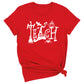 Halloween Teach T-Shirt – Cute Pumpkin School Shirt, Fall Teacher Tee for Spooky Season