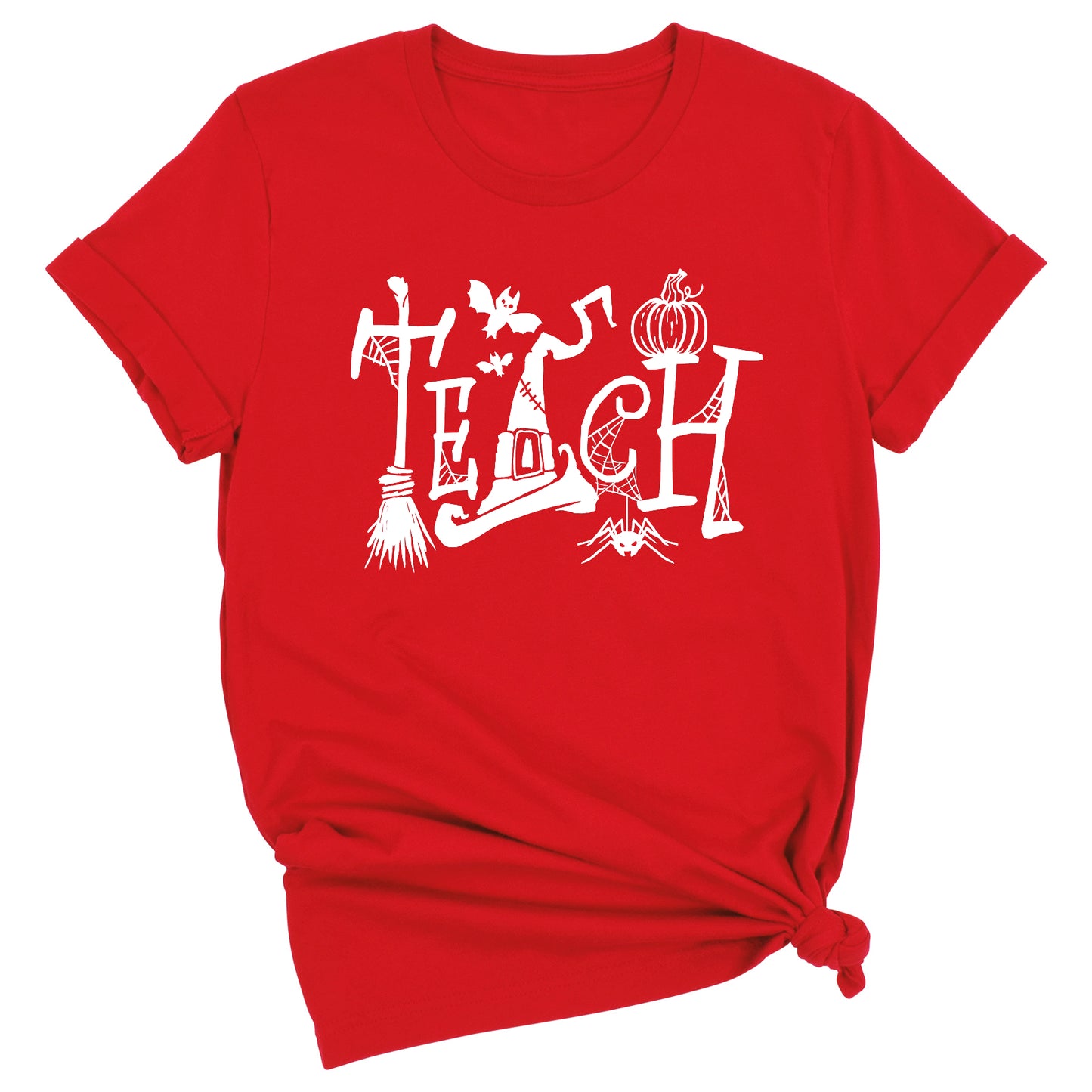 Halloween Teach T-Shirt – Cute Pumpkin School Shirt, Fall Teacher Tee for Spooky Season