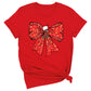 Coquette Christmas Bow Shirt – Cute Retro Holiday Tee for Women, Xmas Gift Top, Merry Christmas Coquette Style