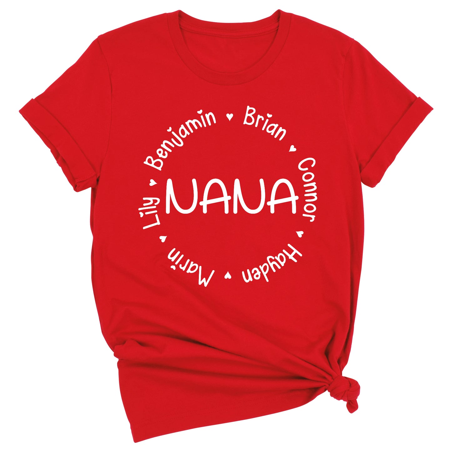 Personalized Nana Papa Shirt with Kids Names Custom Mama & Dada Gift