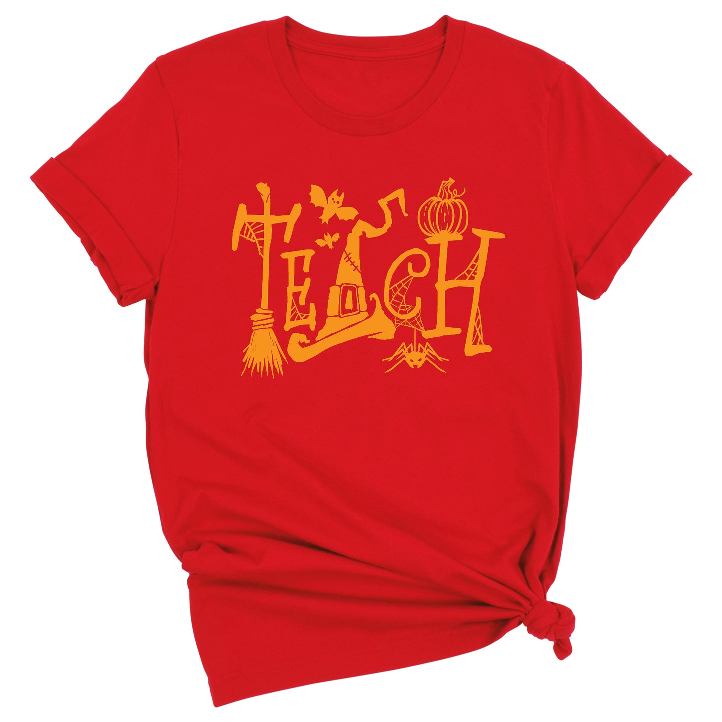 Halloween Teach T-Shirt – Cute Pumpkin School Shirt, Fall Teacher Tee for Spooky Season