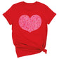 Valentines Day Pink Glitter Heart Shirt – Cute Love Graphic Tee