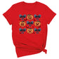 Funny Halloween Pumpkin Face Shirt – Coquette Bow Spooky Season Tee