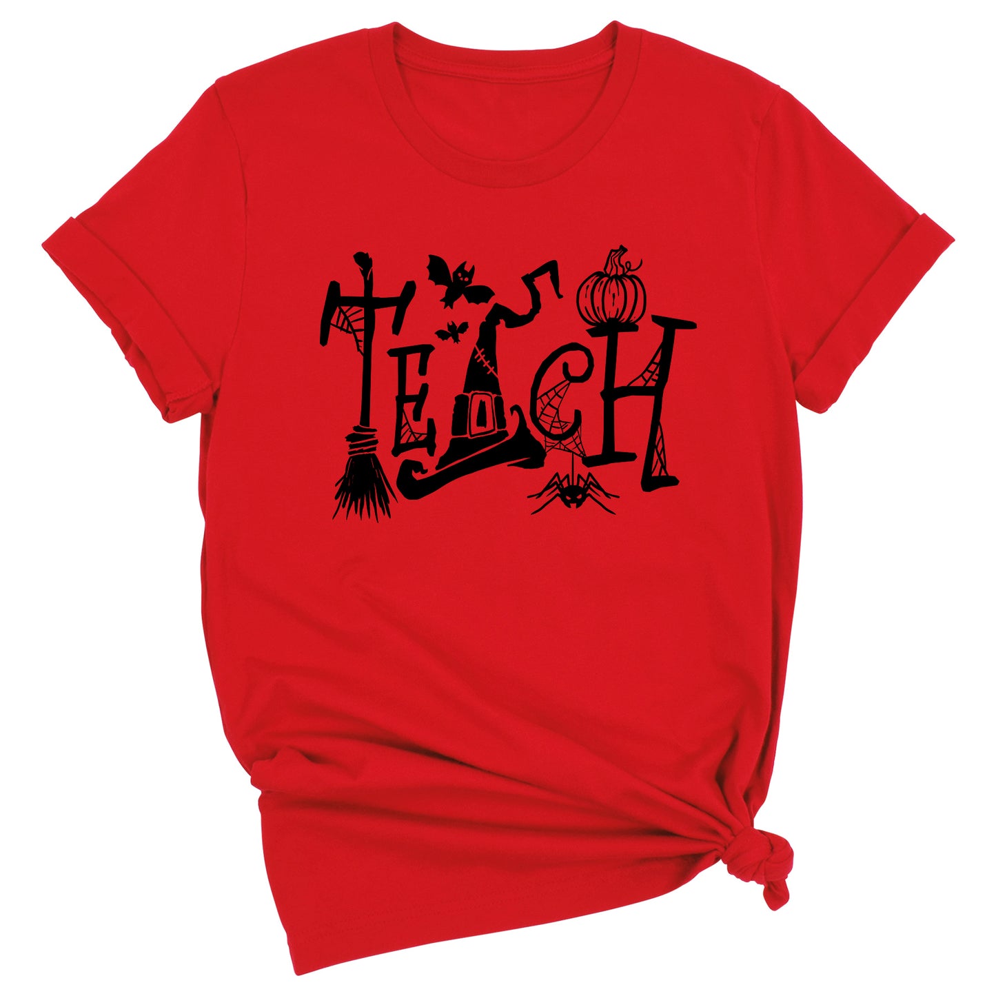 Halloween Teach T-Shirt – Cute Pumpkin School Shirt, Fall Teacher Tee for Spooky Season