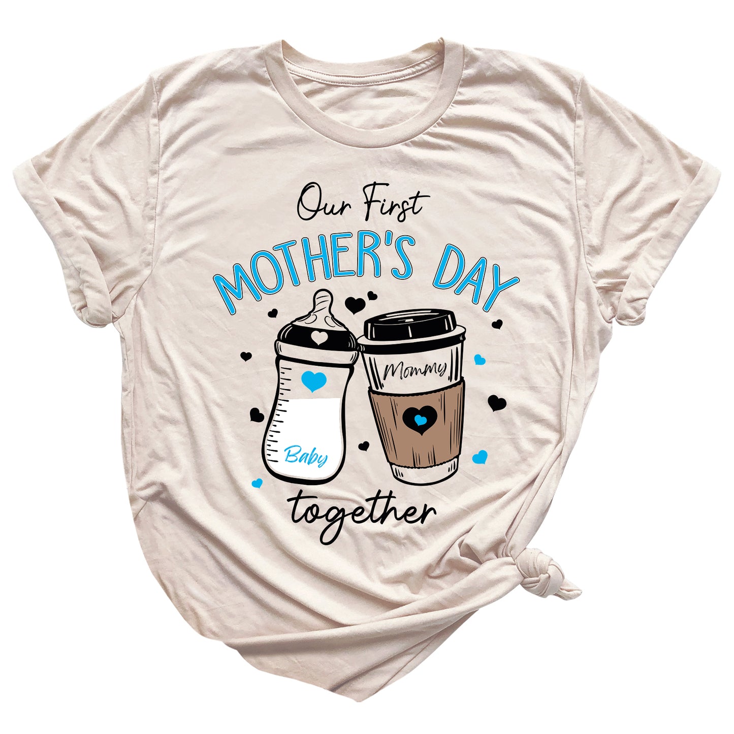 Custom Our First Mother’s Day Mommy and Me Matching Shirts - Boys