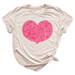 Valentines Day Pink Glitter Heart Shirt – Cute Love Graphic Tee