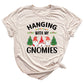 Hanging With My Gnomies Christmas Shirt – Cute Gnome Holiday Tee, Family Matching Xmas T-Shirt, Santa Gnome Party Shirt