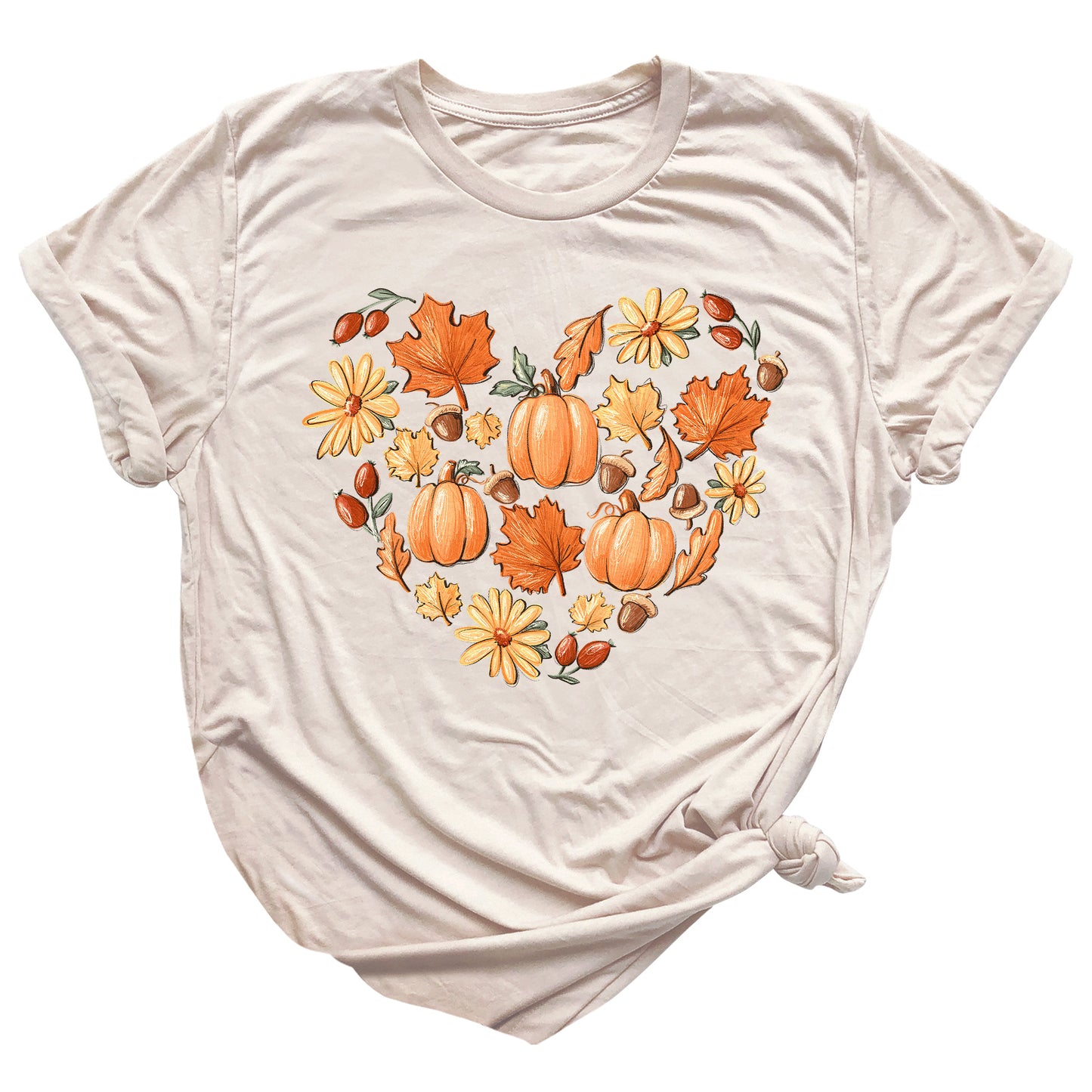 Thanksgiving Pumpkin Heart Shirt – Fall Harvest Graphic Tee