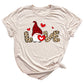 Love Buffalo Plaid Gnome Valentine Shirt Cute Red Heart Tee