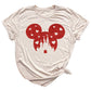 Glitter Mickey Minnie Couple Shirt – Disney Valentine Family Tee