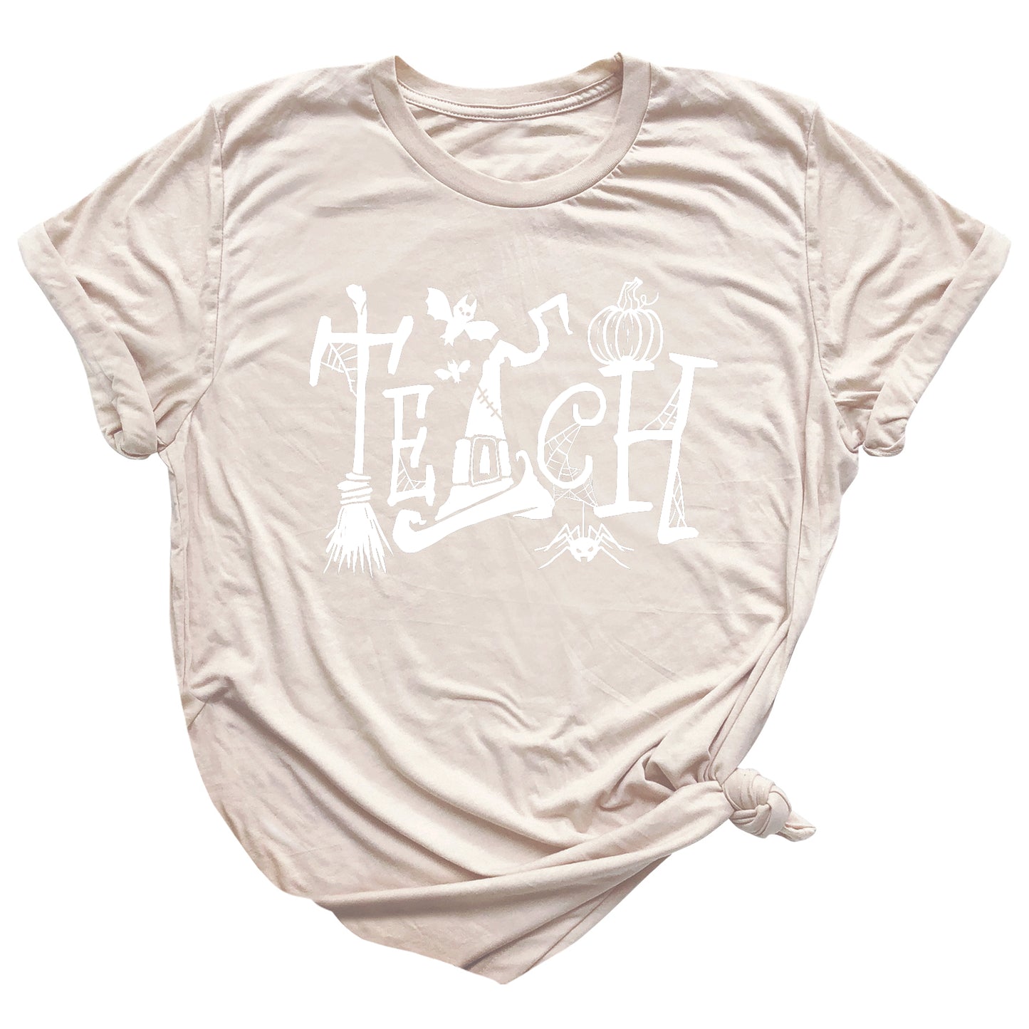 Halloween Teach T-Shirt – Cute Pumpkin School Shirt, Fall Teacher Tee for Spooky Season