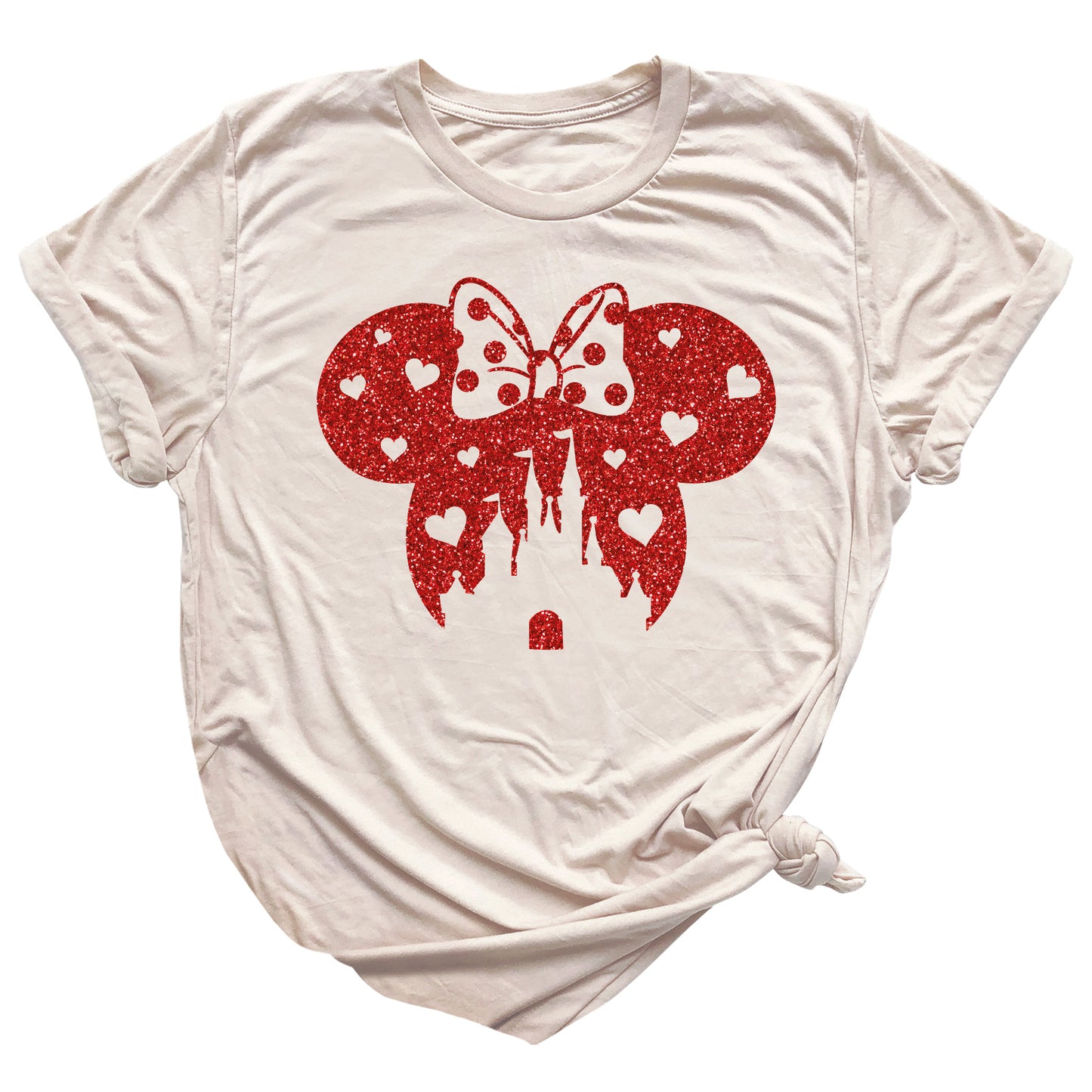 Glitter Mickey Minnie Couple Shirt – Disney Valentine Family Tee