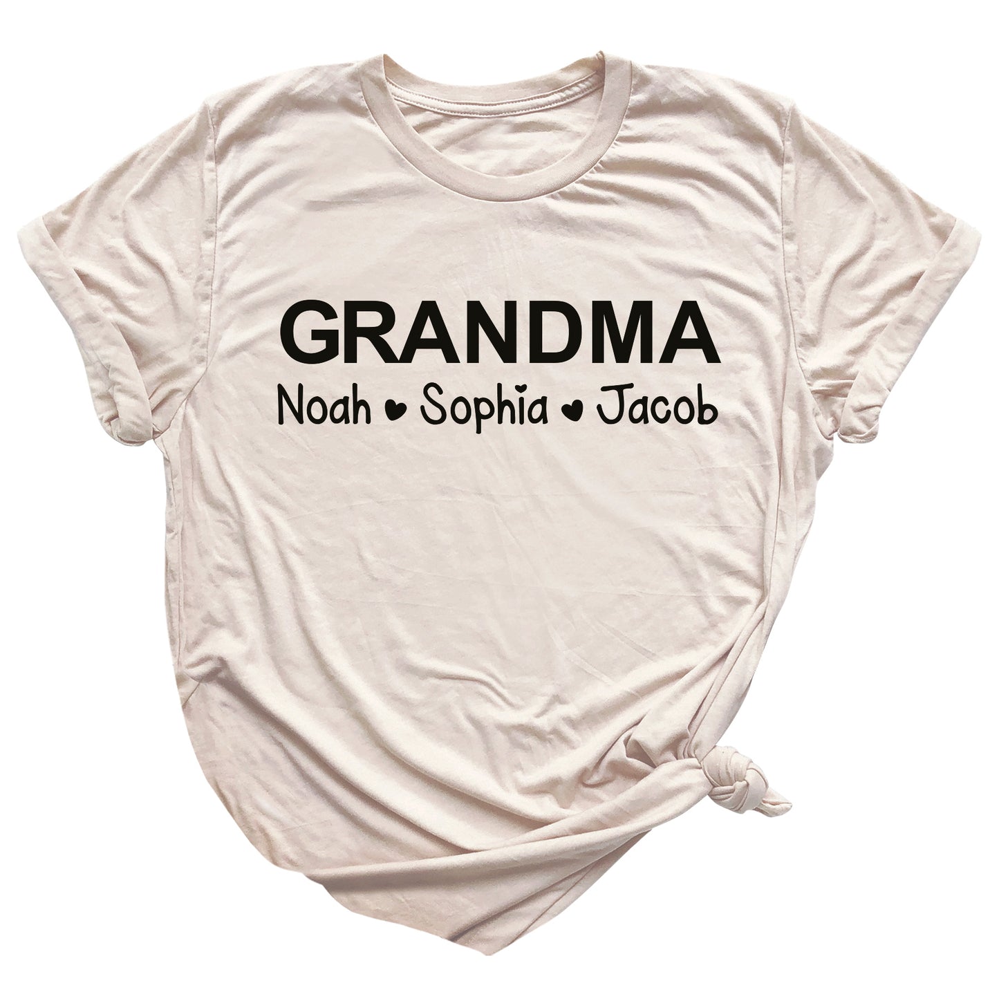 Personalized Grandma & Grandpa Shirt with Kids Names – Custom Mimi T-Shirt