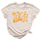 Halloween Teach T-Shirt – Cute Pumpkin School Shirt, Fall Teacher Tee for Spooky Season