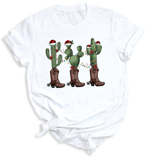 Christmas Cacti Shirt – Cowboy & Cowgirl Western Holiday Tee