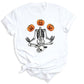 Funny Skeleton Yoga Halloween Shirt – Spooky Season Pumpkin Tee