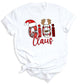 Gigi Claus Christmas Shirt for Grandma – Custom Gigi, Mimi, Nana Xmas Tee with Santa Hat & Plaid Design