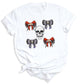 Halloween Skeleton Shirt with Bow – Halloween Party Tee for Girls