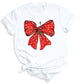 Coquette Christmas Bow Shirt – Cute Retro Holiday Tee for Women, Xmas Gift Top, Merry Christmas Coquette Style