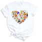 Halloween Elements Heart Shirt – Spooky Season Tee | Women’s Ghost & Pumpkin Shirt