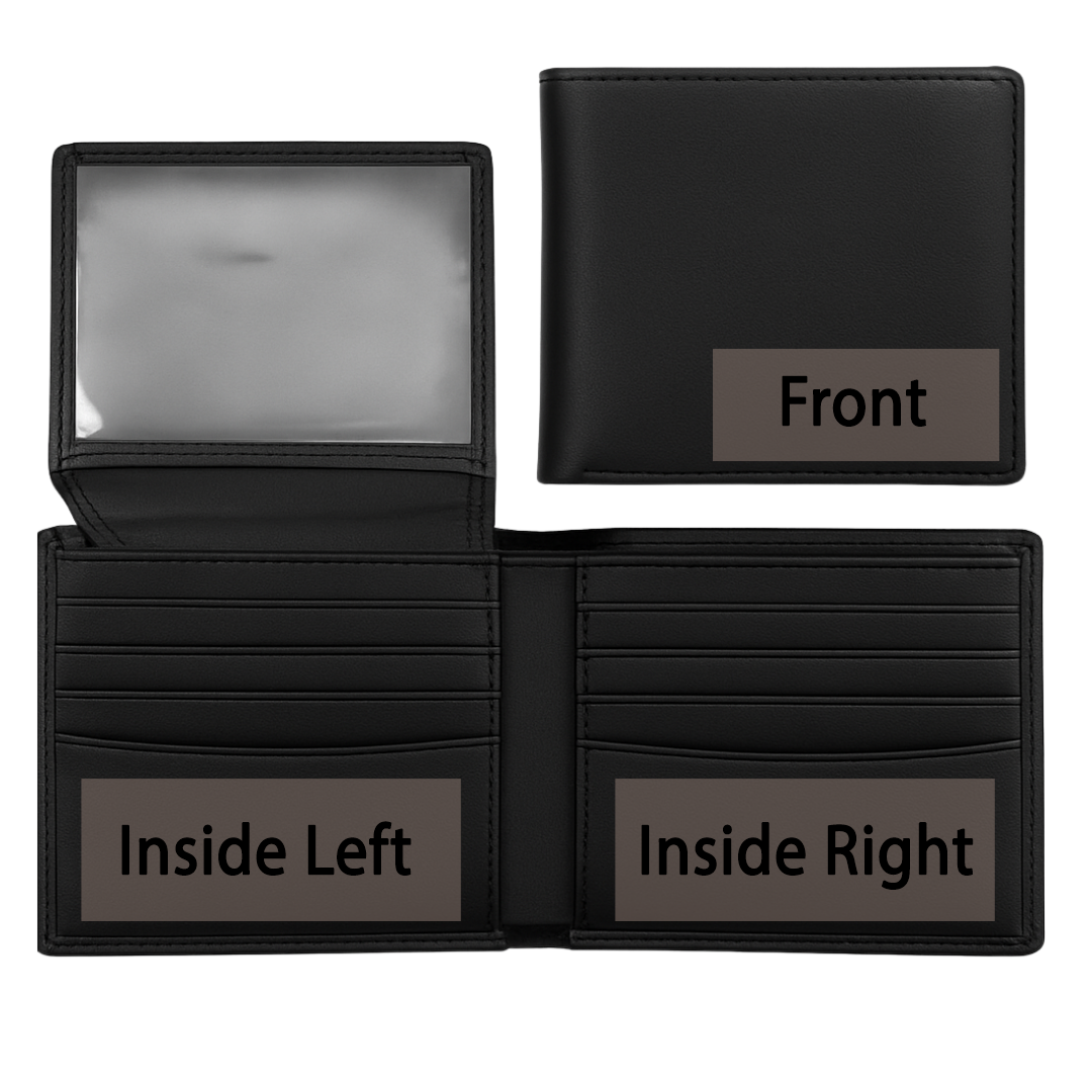 Personalized RFID Leather Wallet for Men – Engraved Gift