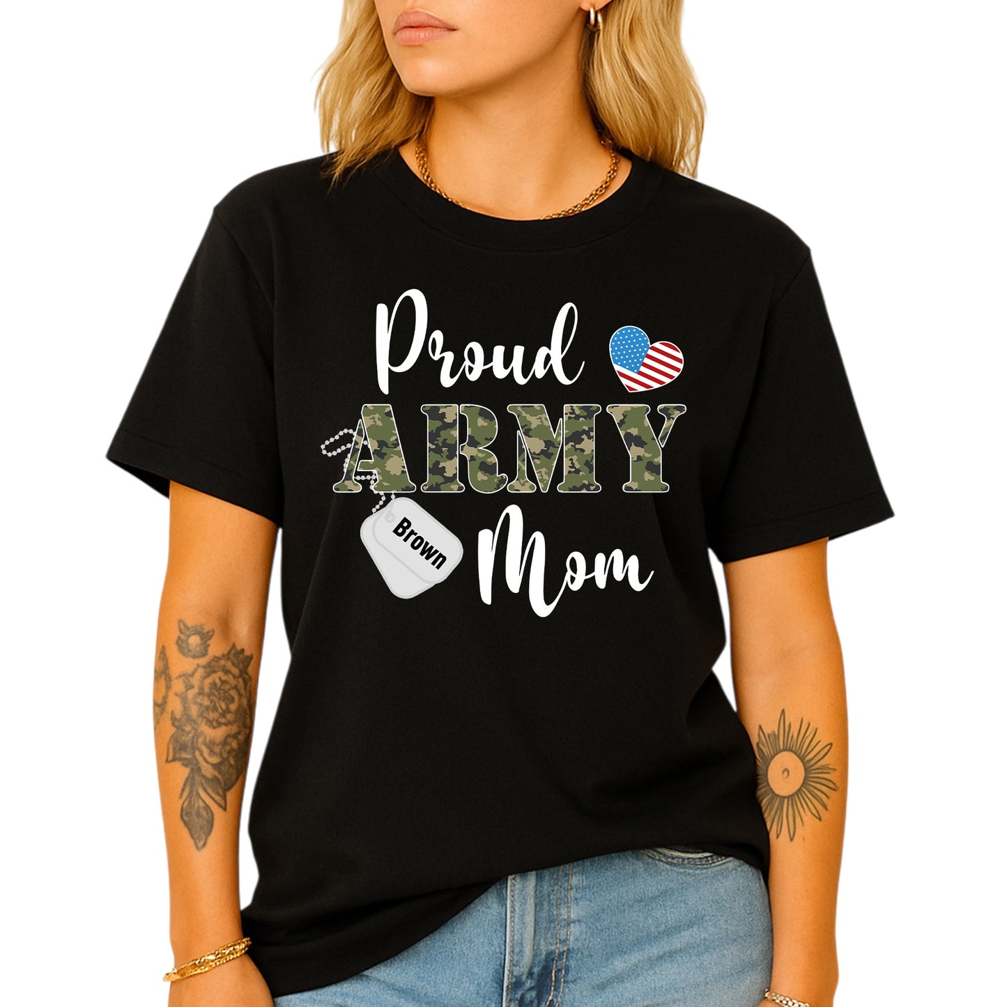 Custom Proud Army Mom Shirt – Mom Patriotic T-Shirt
