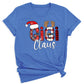Gigi Claus Christmas Shirt for Grandma – Custom Gigi, Mimi, Nana Xmas Tee with Santa Hat & Plaid Design