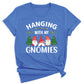 Hanging With My Gnomies Christmas Shirt – Cute Gnome Holiday Tee, Family Matching Xmas T-Shirt, Santa Gnome Party Shirt