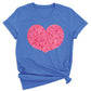 Valentines Day Pink Glitter Heart Shirt – Cute Love Graphic Tee