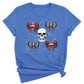 Halloween Skeleton Shirt with Bow – Halloween Party Tee for Girls
