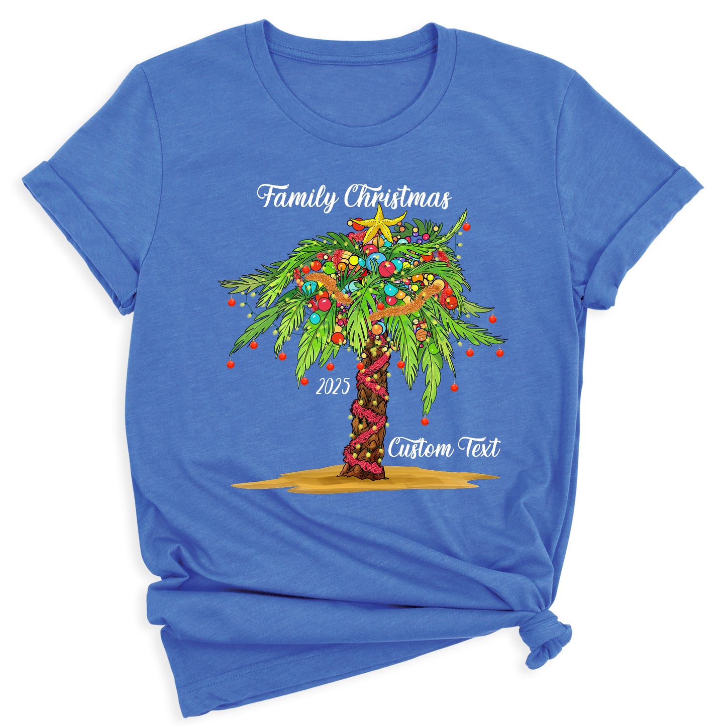 Custom Family Christmas Tree Shirts – Matching Christmas T-Shirts with Personalized Name & Year | Holiday Family Outfit