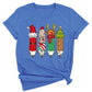 Christmas Teacher Shirt – Teacher Pencil Tee, Santa Holiday Shirt, School Xmas Teacher Life Top for Women