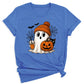 Halloween Ghost and Drink T-Shirt – Pumpkin & Spooky Season Tee