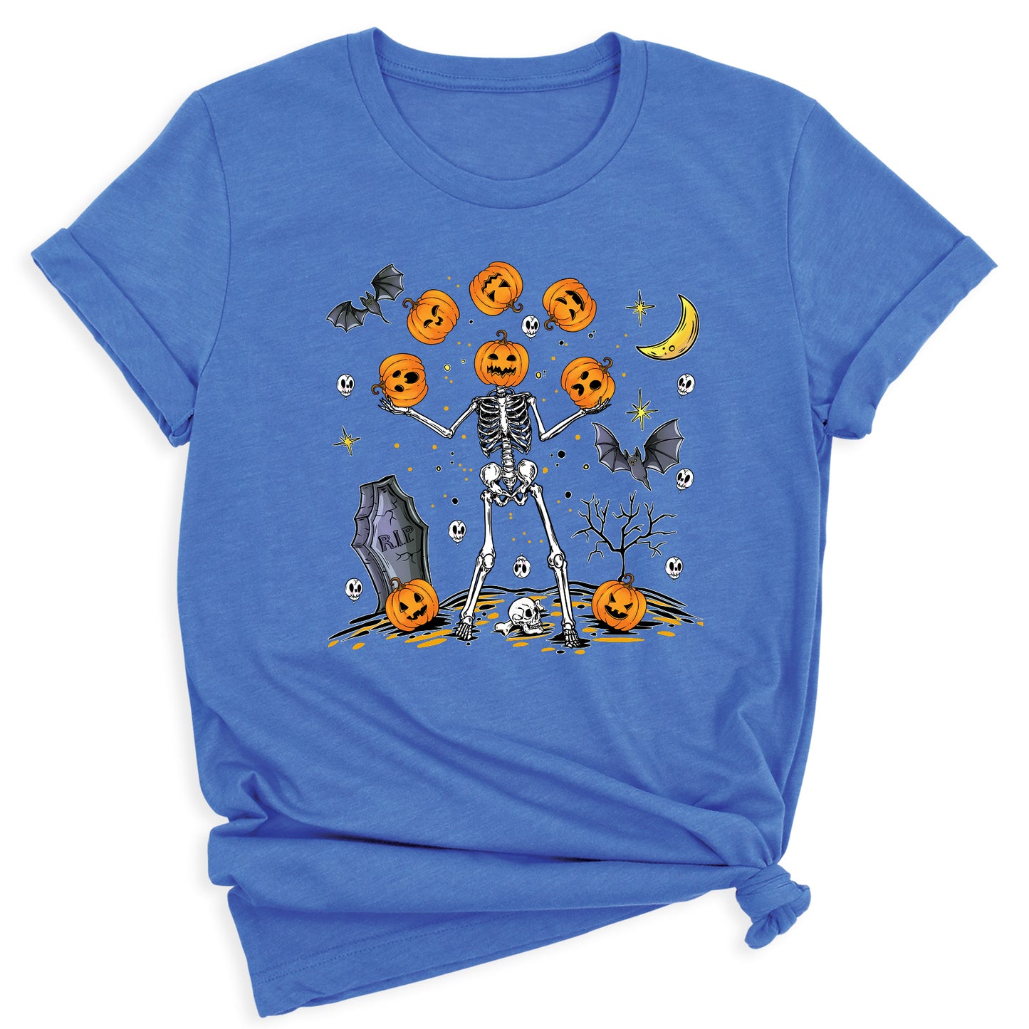 Halloween Skeleton Shirt – Pumpkin Face Tee | Funny Spooky Season Shirt