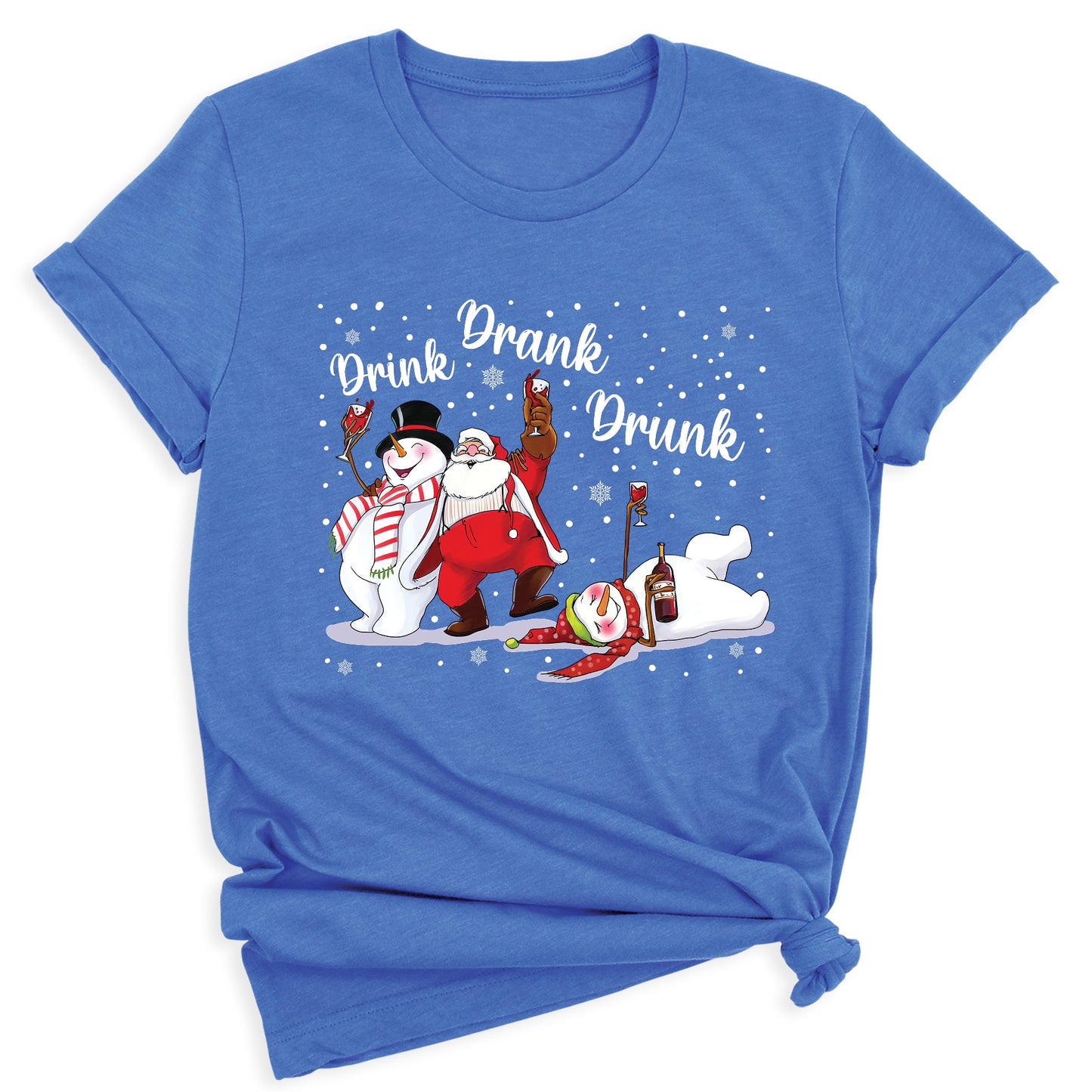 Drink Drank Drunk Christmas Shirt – Funny Holiday Party Tee