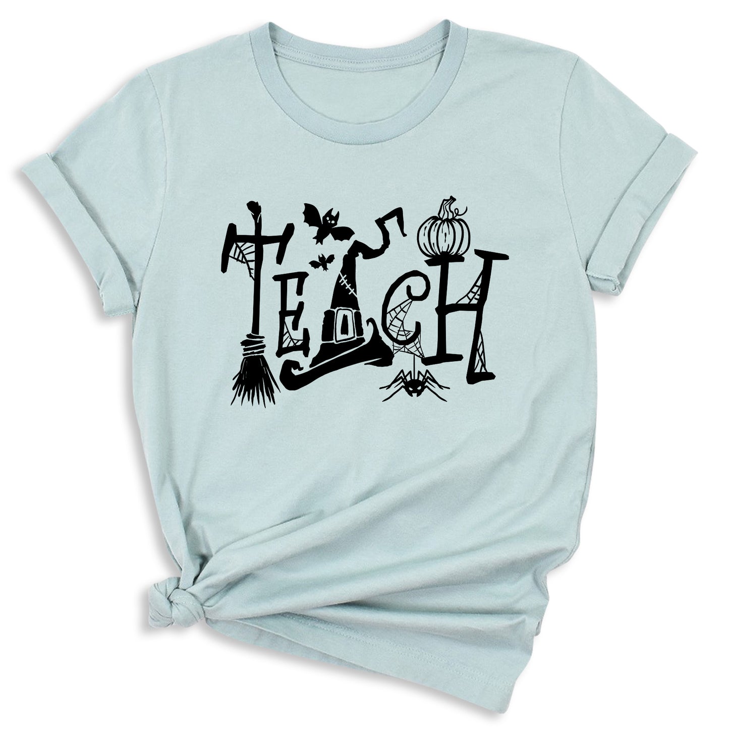 Halloween Teach T-Shirt – Cute Pumpkin School Shirt, Fall Teacher Tee for Spooky Season