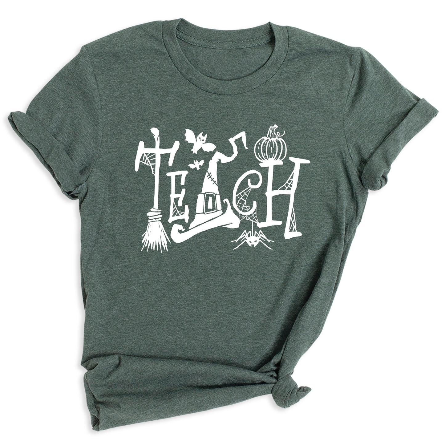 Halloween Teach T-Shirt – Cute Pumpkin School Shirt, Fall Teacher Tee for Spooky Season
