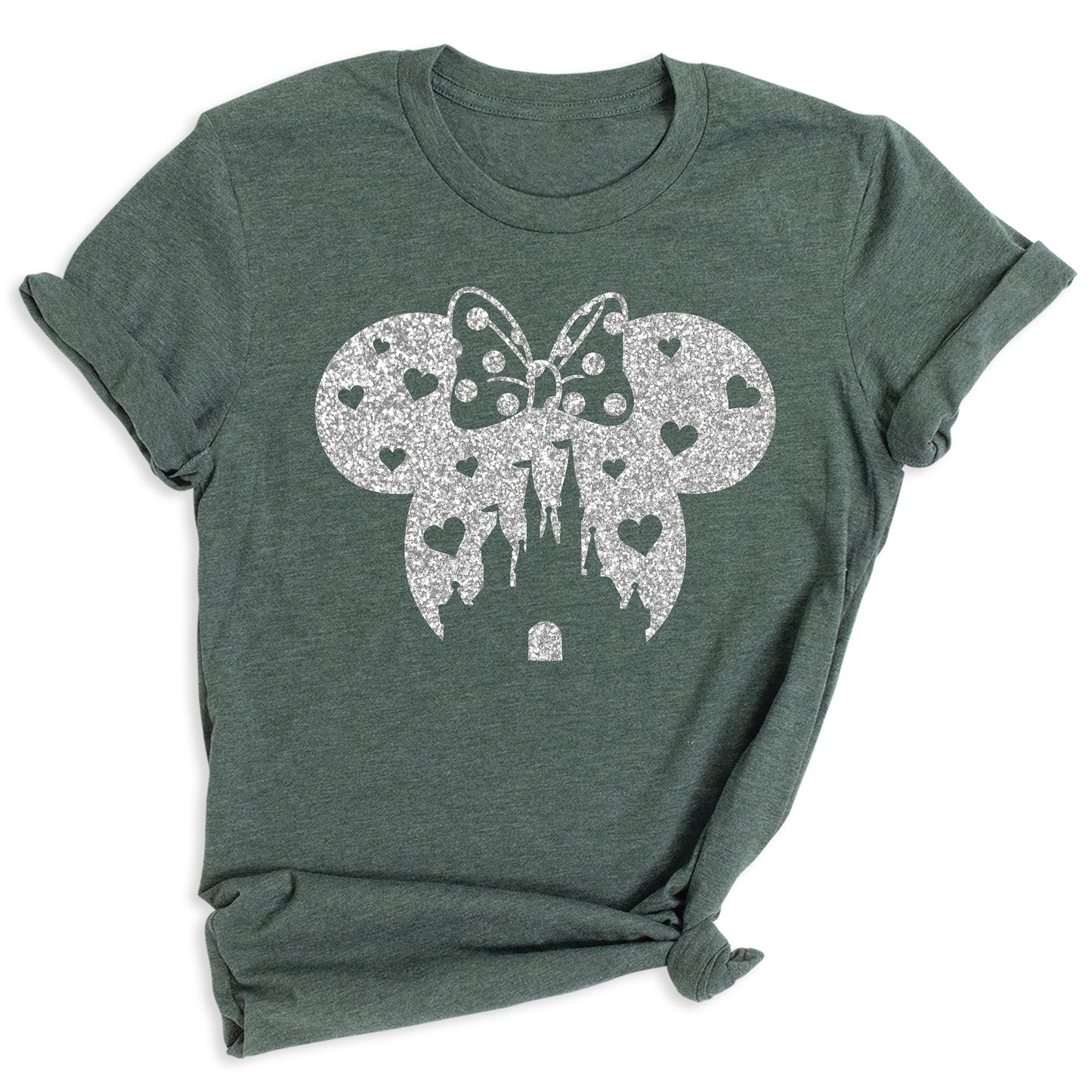 Glitter Mickey Minnie Couple Shirt – Disney Valentine Family Tee