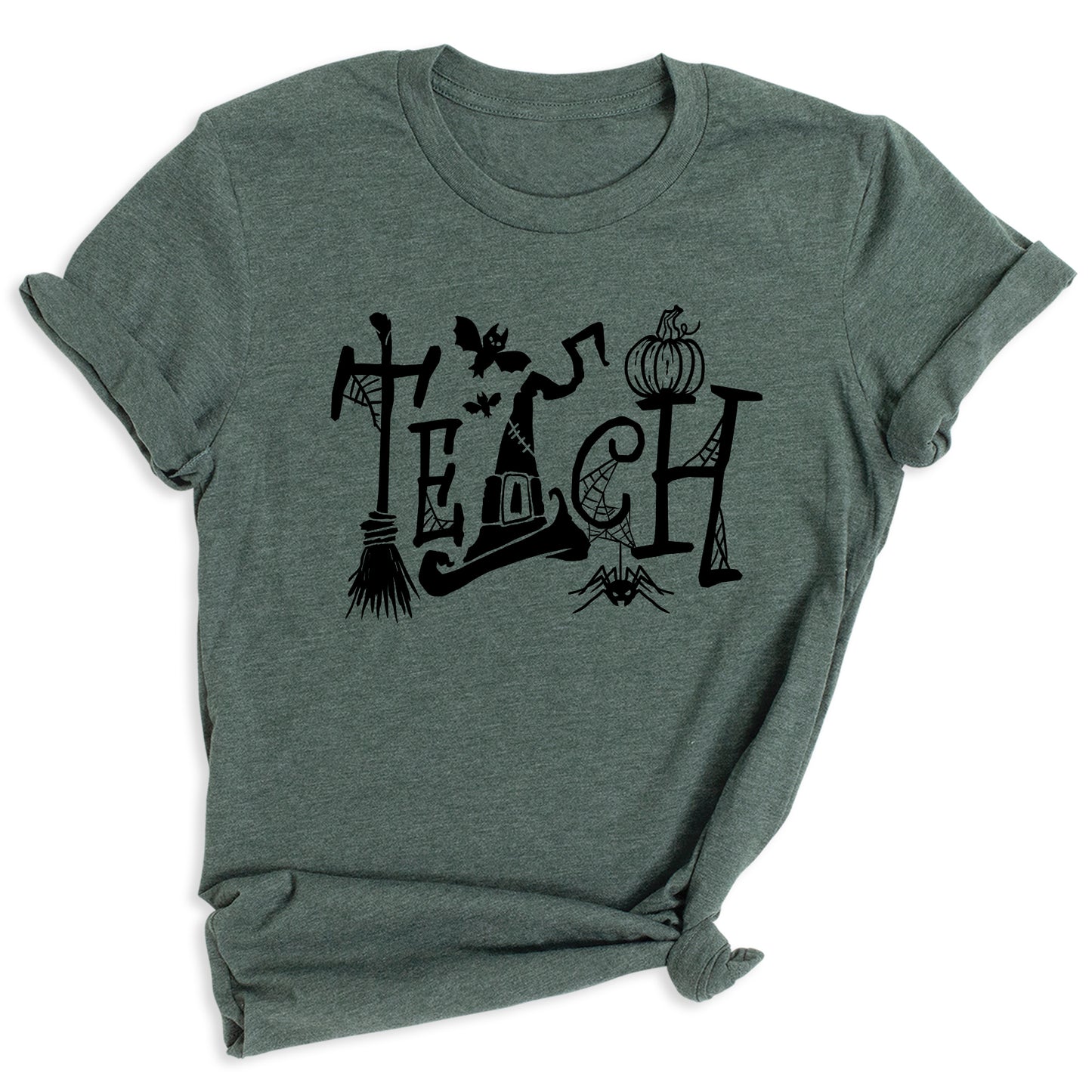 Halloween Teach T-Shirt – Cute Pumpkin School Shirt, Fall Teacher Tee for Spooky Season